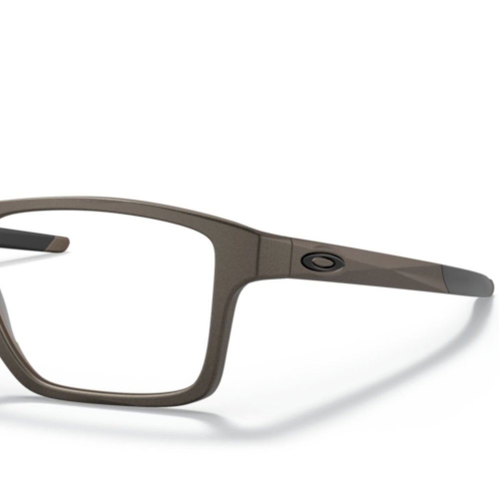 New Authentic Oakley Chamfer RX OX8143-0754 Satin Lead Clear Frames 54-16-140